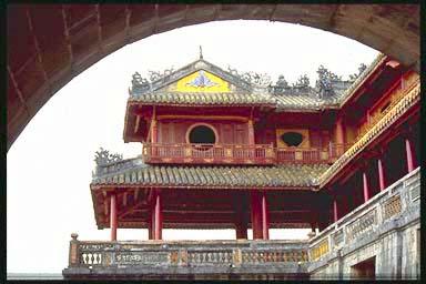The Citadel is one of the main attractions of Hue. Here we are looking at one of the four gates of the Imperial City, inside the Citadel.