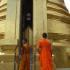 Saffron-robed monks of the Grand Palace, Bangkok Saffron-robed monks of the Grand Palace, Bangkok