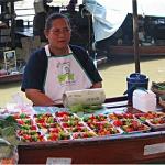 This fruit seller had a business on her boat