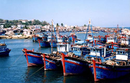 Fishing trawlers.