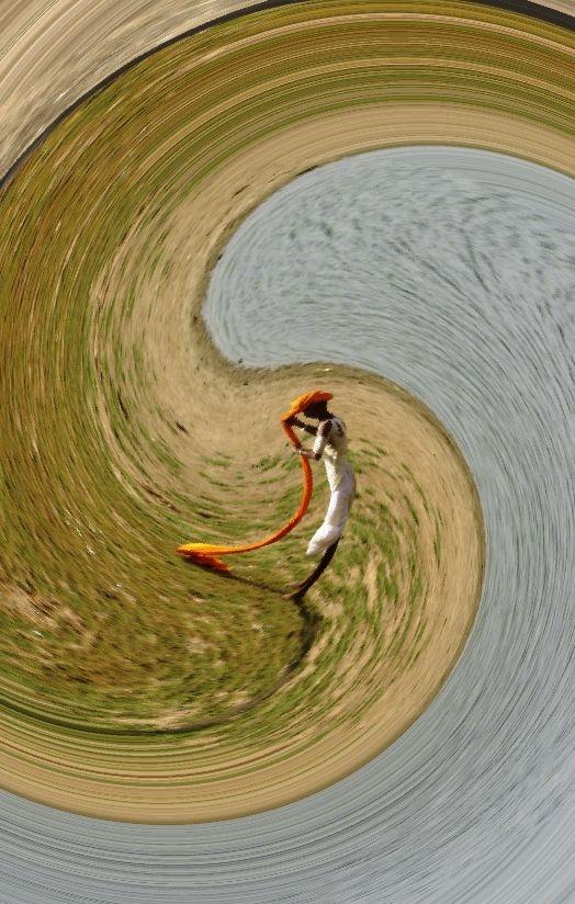 swirling turban, Pushkar  Rasjathan