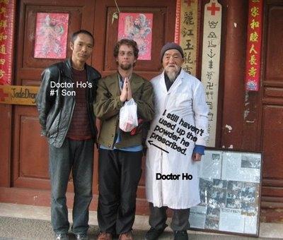 The writer with the good doctor & son.