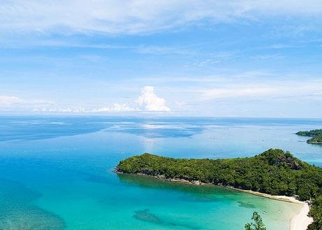 Aerial View of Dakak Park and Beach Resort. In 1994, candidates of the Miss Universe Pageant visited the resort.(Photo courtesy Jin Gotauco)