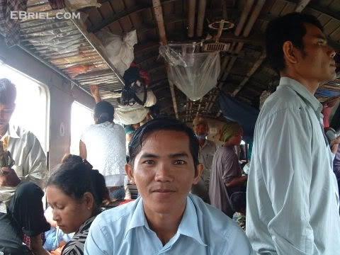Richard on the Battambang train