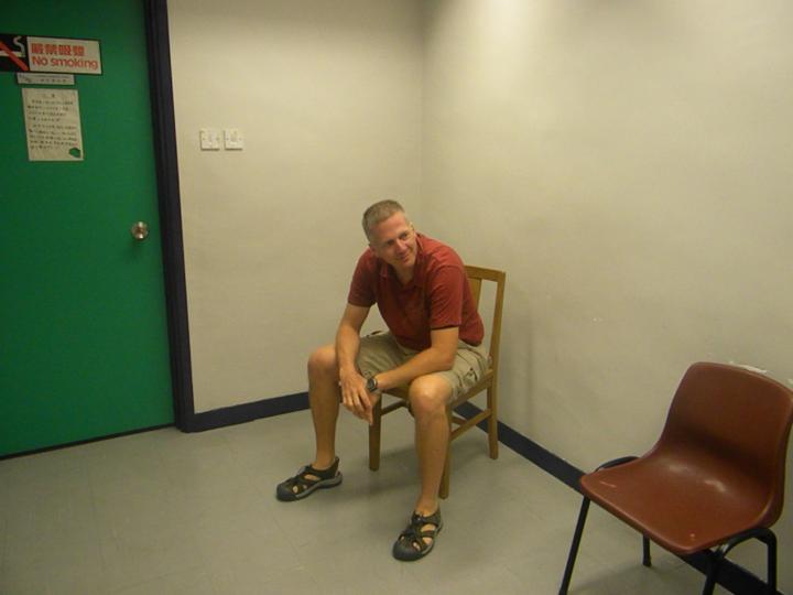 Waiting to be in the police line-up in Hong Kong