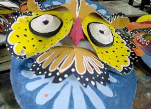 Color mask made by students at Bangladesh's Art Institute.