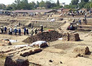 Excavation site of an ancient royal citadel dating back to the 7th century in Hanoi.