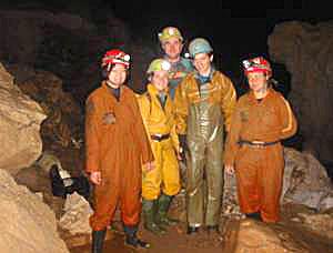 Cavers on a break