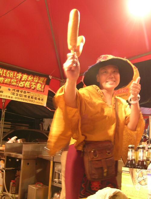 The Corndog lady worked diligently throughout the festival, feeding all who came with money delicious, nutritious corndogs.