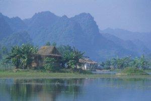 A peaceful island in the middle of Quan So Lake, My Duc.