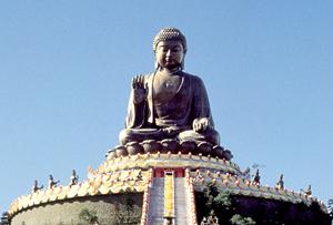 The Big Buddha on Hong Kong's Lantau island. It is the world's largest seated outdoor Buddha.