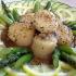 Stir Fried Asparagus with Scallops in Black Pepper