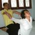 Thai massage at Wat Po, Bangkok, Thailand.