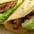Spicy Pulled-Beef with Scallion Pancake Wraps