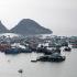 Cat Ba - view of the main commercial harbor of Cat Ba Island