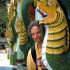 Among naga figures at the Shwekyimyint Paya, Mandalay.