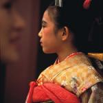 Every year on November 15, Japan celebrates Shichi-Go-San - Children's Day. Dressed in their very finest garments, girls and boys aged three, boys aged five, and girls aged seven, go with their families to nearby shrines, where they line up, sometimes for hours, to await their turn to be blessed by the presiding priest. After the blessing, the child is presented with a gift of long sticks of candy called chitose-ame, "thousand year sweets," wrapped in ornate bags decorated with cranes and turtles, both symbols of longevity.