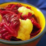 Pickled Red Cabbage with Cauliflower Florettes