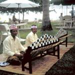 Gamelan players filling the air with liquid melody.