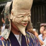 Mask of a nobleman at the Mengake Procession a unique event held in Kamakura for thousands of years. 