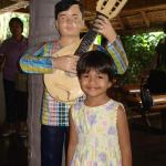 My daughter Kancana Preetika at the entrance to Villa Escudero