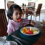 My daughter having her meal