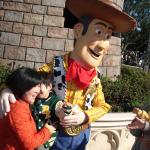 Sheriff Woody posing for photos, Tokyo Disneyland.