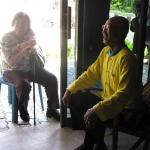 Our elderly guide who worked for the Japanese then, fetching water.