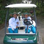 The golf caddies on the Nirwana in Bali course are experts. 