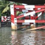 There are road-blocks because of construction