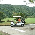 The scenery on the golf course in Borneo was lovely
