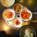 samgyetang  - served with some typical banchan 