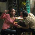 facing massage and away