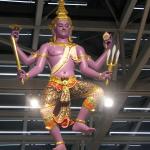 Sculpture of Hindu God, Vishnu, the Preserver of All Things, inside Bangkok's Suvarnabhumi International Airport