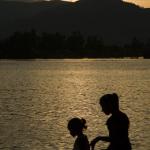 Kampot River Sunset Silhouette