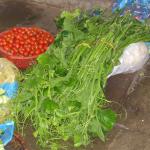 pumpkin leaves in the market of Hanoi