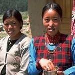 Two young Thakuri women at a lodge in Simikot, NW Nepal.
