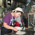 A Japanese pancake artist at work