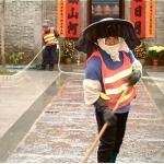 The city of Hong Kong employs close to 4000 street sweepers. 