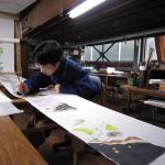 Me working hard on the silk