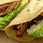 Spicy Pulled-Beef with Scallion Pancake Wraps