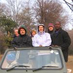 We went on a tiger safari on a very cold morning.