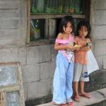 Kids in front of Sari Sari store