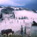 Sapa Vietnam in mist