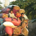 At the border crossing between Thailand and Cambodia
