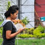 Texting at every turn.