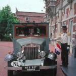 A vintage Bentley taxi ferries takes guest to and from Hotel Europe