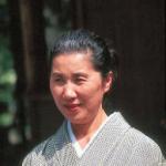 A shop-keeper in traditional costume, Iso-teian Gardens