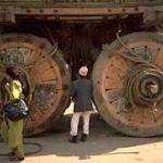 The wheels of a festival chariot in the town of Patan, Kathmandu Valley.