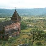 A view of Bokor from behind the abandoned church in Bokor National Park, Cambodia.